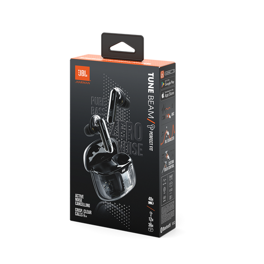 JBL Tune Beam Ghost Edition - Black Ghost - True wireless Noise Cancelling earbuds - Detailshot 10